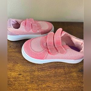 Sparkly Pink Toddler Girl Tennis Shoes Size 6c